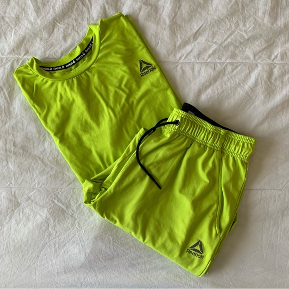 Reebok Training Tech T-shirt & Shorts Set, Men’s 94% Polyester 6% Spandex - Picture 8 of 8